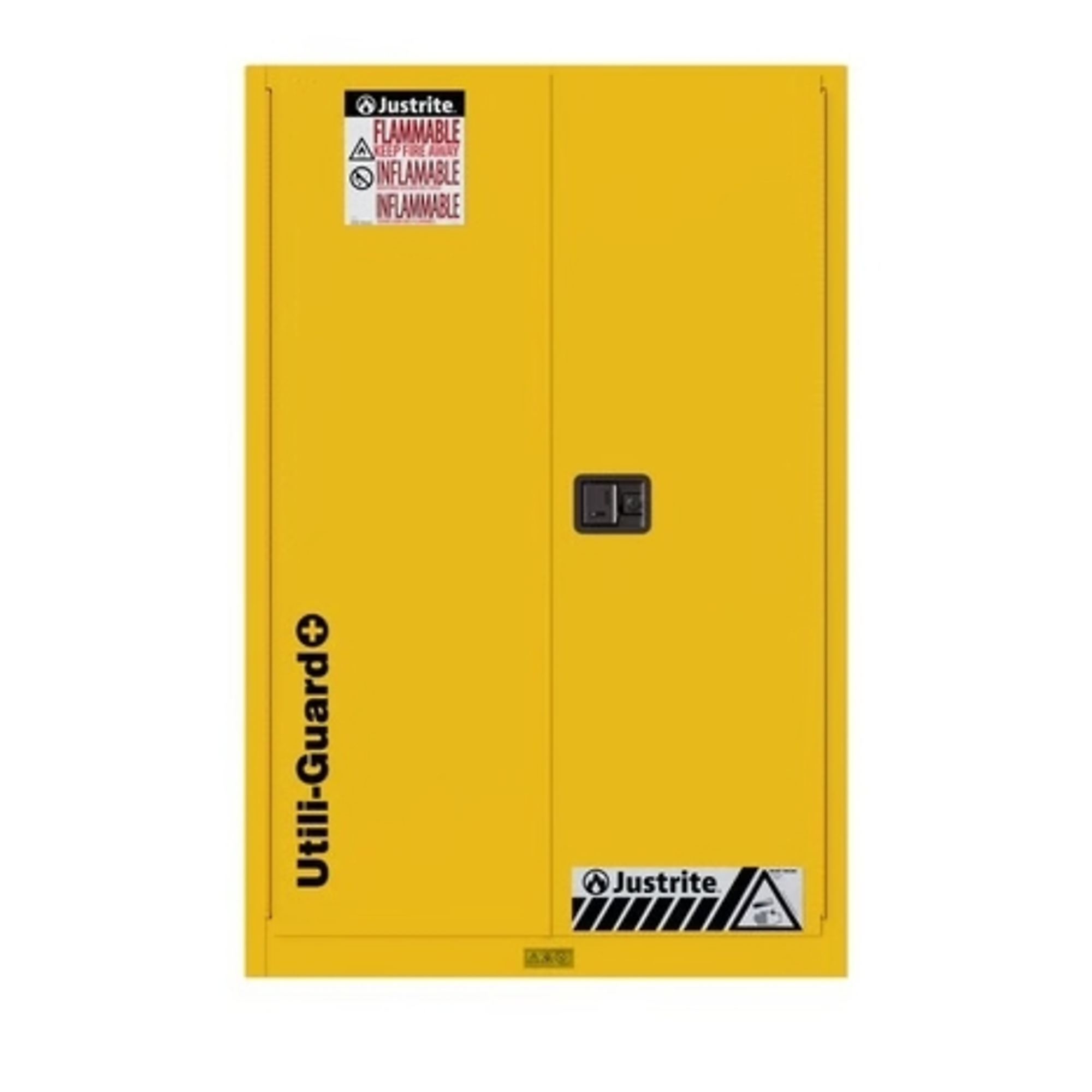 Justrite Utili-Guard+ Flammable Safety Cabinet — 90-Gallon, Self-Close, Model# U899020